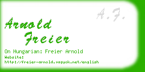 arnold freier business card